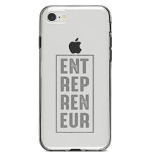DistinctInk® Clear Shockproof Hybrid Case for Apple iPhone / Samsung Galaxy / Google Pixel - Entrepreneur Word Art
