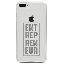 DistinctInk® Clear Shockproof Hybrid Case for Apple iPhone / Samsung Galaxy / Google Pixel - Entrepreneur Word Art