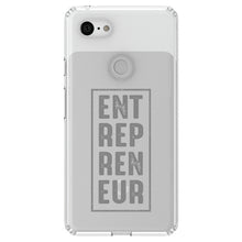 DistinctInk® Clear Shockproof Hybrid Case for Apple iPhone / Samsung Galaxy / Google Pixel - Entrepreneur Word Art