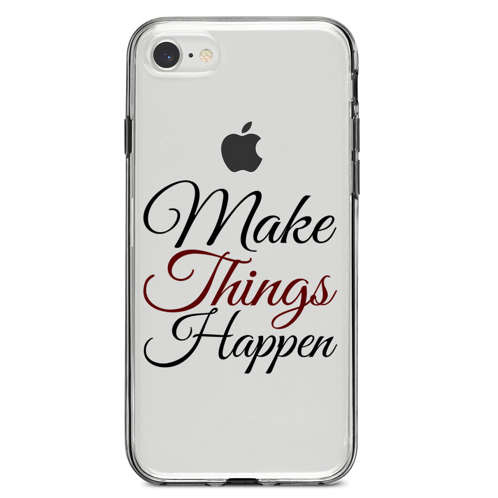 Make Things Happen Clear Shockproof iPhone Case, view 5