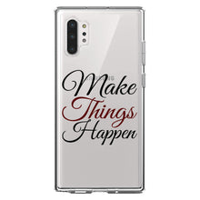 DistinctInk® Clear Shockproof Hybrid Case for Apple iPhone / Samsung Galaxy / Google Pixel - Make Things Happen