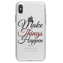 DistinctInk® Clear Shockproof Hybrid Case for Apple iPhone / Samsung Galaxy / Google Pixel - Make Things Happen