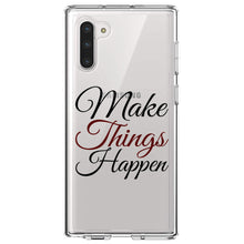 DistinctInk® Clear Shockproof Hybrid Case for Apple iPhone / Samsung Galaxy / Google Pixel - Make Things Happen