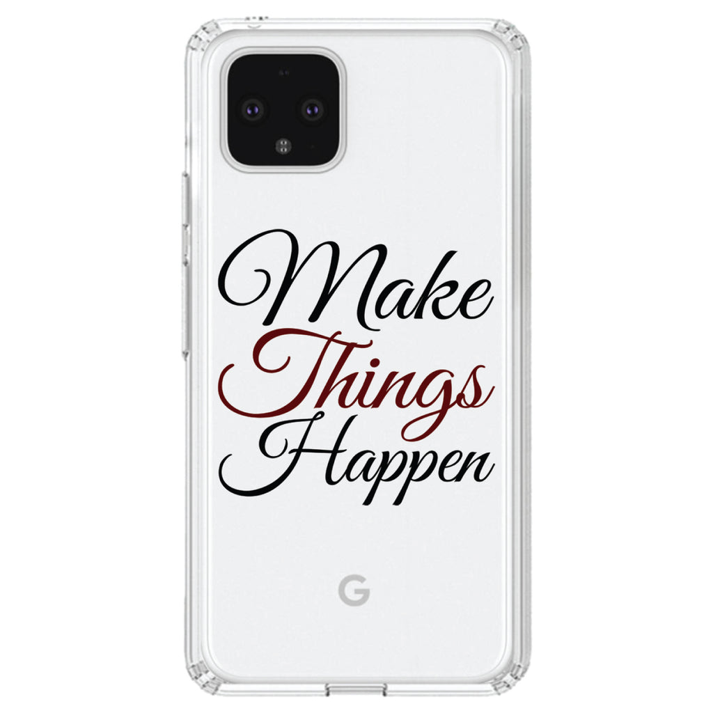 Make Things Happen Clear Shockproof iPhone Case, view 24