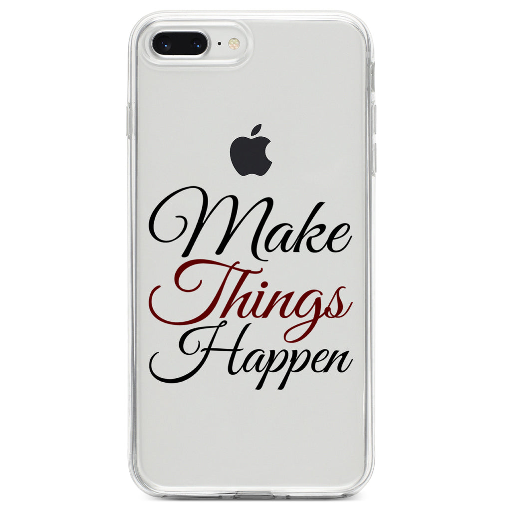Make Things Happen Clear Shockproof iPhone Case, view 6