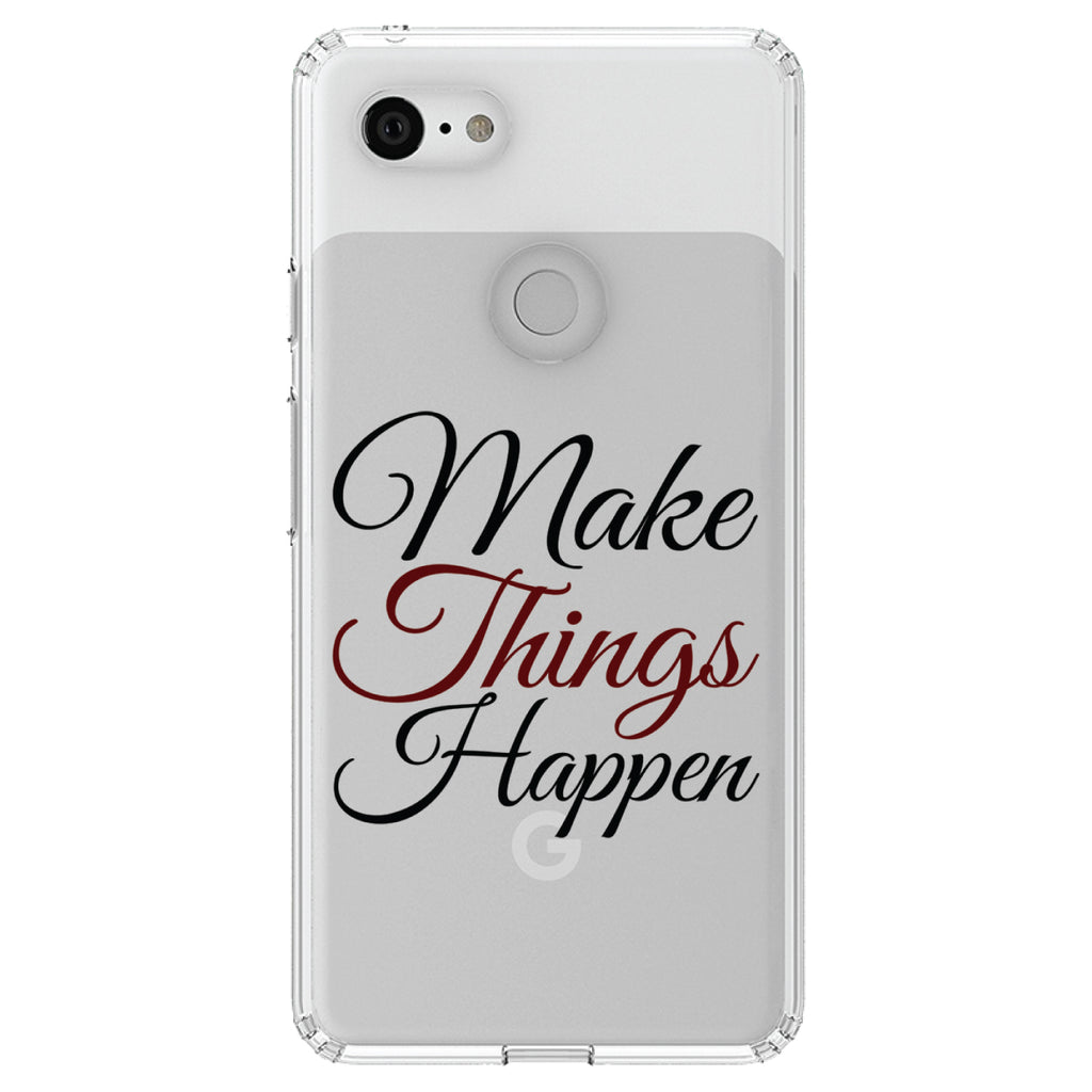 Make Things Happen Clear Shockproof iPhone Case, view 22