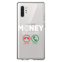 DistinctInk® Clear Shockproof Hybrid Case for Apple iPhone / Samsung Galaxy / Google Pixel - Money Is Calling Decline or Accept