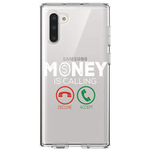 DistinctInk® Clear Shockproof Hybrid Case for Apple iPhone / Samsung Galaxy / Google Pixel - Money Is Calling Decline or Accept