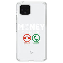 DistinctInk® Clear Shockproof Hybrid Case for Apple iPhone / Samsung Galaxy / Google Pixel - Money Is Calling Decline or Accept