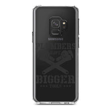 DistinctInk® Clear Shockproof Hybrid Case for Apple iPhone / Samsung Galaxy / Google Pixel - Plumbers Have Bigger Tools