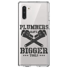 DistinctInk® Clear Shockproof Hybrid Case for Apple iPhone / Samsung Galaxy / Google Pixel - Plumbers Have Bigger Tools