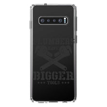 DistinctInk® Clear Shockproof Hybrid Case for Apple iPhone / Samsung Galaxy / Google Pixel - Plumbers Have Bigger Tools