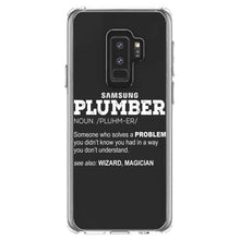 DistinctInk® Clear Shockproof Hybrid Case for Apple iPhone / Samsung Galaxy / Google Pixel - Plumber Definition - Solves A Problem
