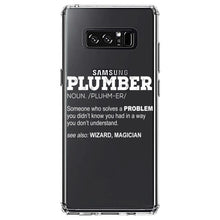 DistinctInk® Clear Shockproof Hybrid Case for Apple iPhone / Samsung Galaxy / Google Pixel - Plumber Definition - Solves A Problem