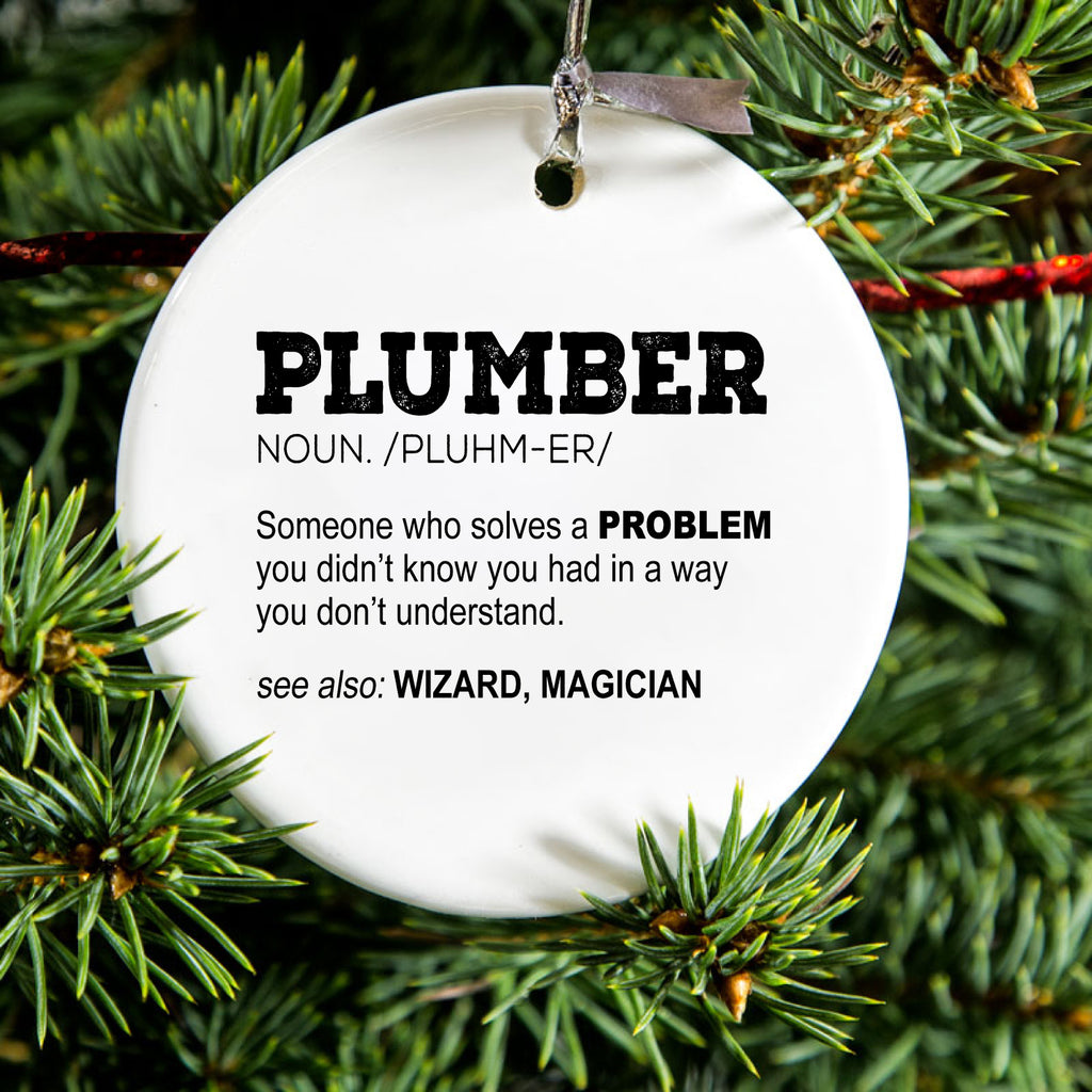 Solves A Problem Ceramic Ornament, view 2