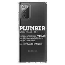 DistinctInk® Clear Shockproof Hybrid Case for Apple iPhone / Samsung Galaxy / Google Pixel - Plumber Definition - Solves A Problem