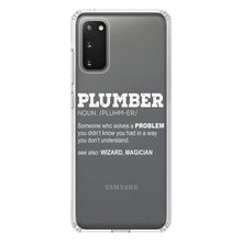 DistinctInk® Clear Shockproof Hybrid Case for Apple iPhone / Samsung Galaxy / Google Pixel - Plumber Definition - Solves A Problem