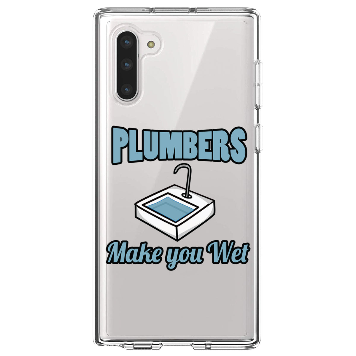 Plumbers Make You Wet Clear Shockproof iPhone Case, view 9