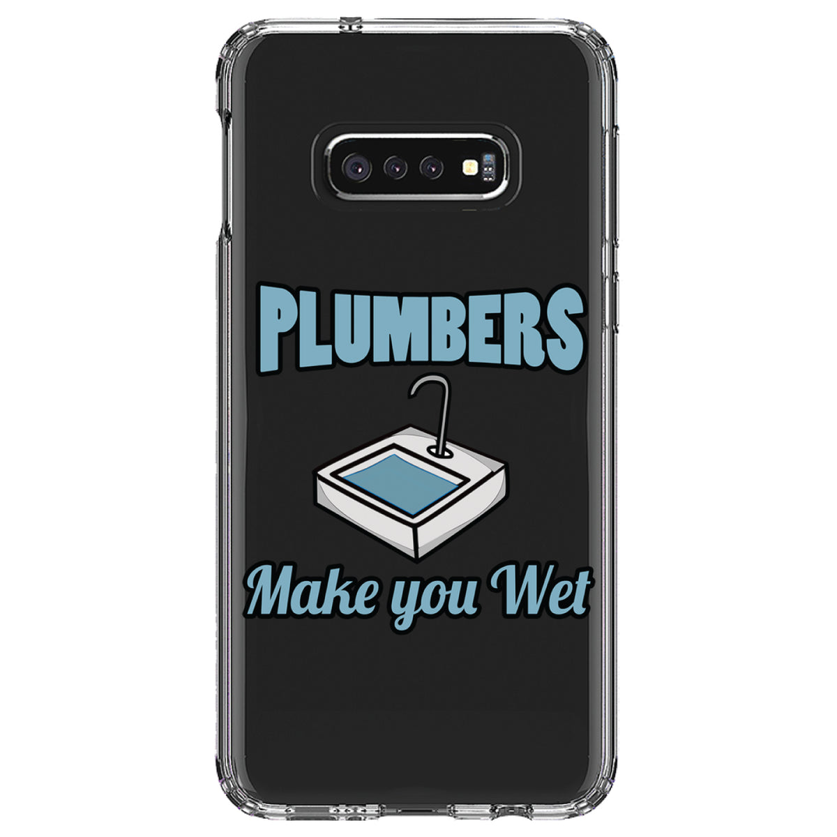 Plumbers Make You Wet Clear Shockproof iPhone Case, view 18