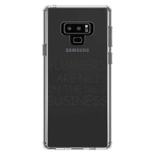 DistinctInk® Clear Shockproof Hybrid Case for Apple iPhone / Samsung Galaxy / Google Pixel - Plumbers #1 in the #2 Business