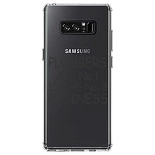 DistinctInk® Clear Shockproof Hybrid Case for Apple iPhone / Samsung Galaxy / Google Pixel - Plumbers #1 in the #2 Business