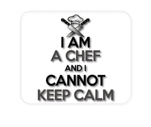 DistinctInk Custom Foam Rubber Mouse Pad - 1/4" Thick - I Am the Chef Cannot Keep Calm