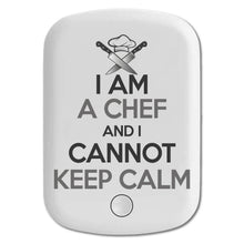 DistinctInk Magnetic Battery Pack, Wireless Portable Charger with USB-C Cable, Compatible with MagSafe iPhone 14 / 13 / 12 Series - I Am the Chef Cannot Keep Calm