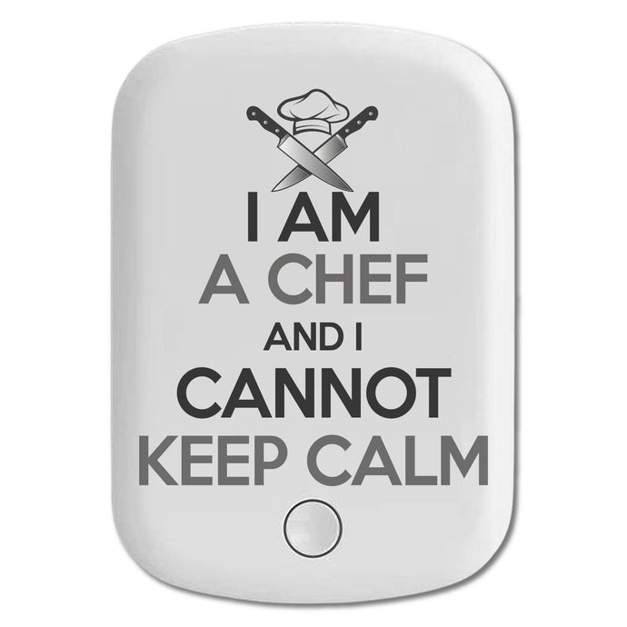 DistinctInk Magnetic Battery Pack, Wireless Portable Charger with USB-C Cable, Compatible with MagSafe iPhone 14 / 13 / 12 Series - I Am the Chef Cannot Keep Calm