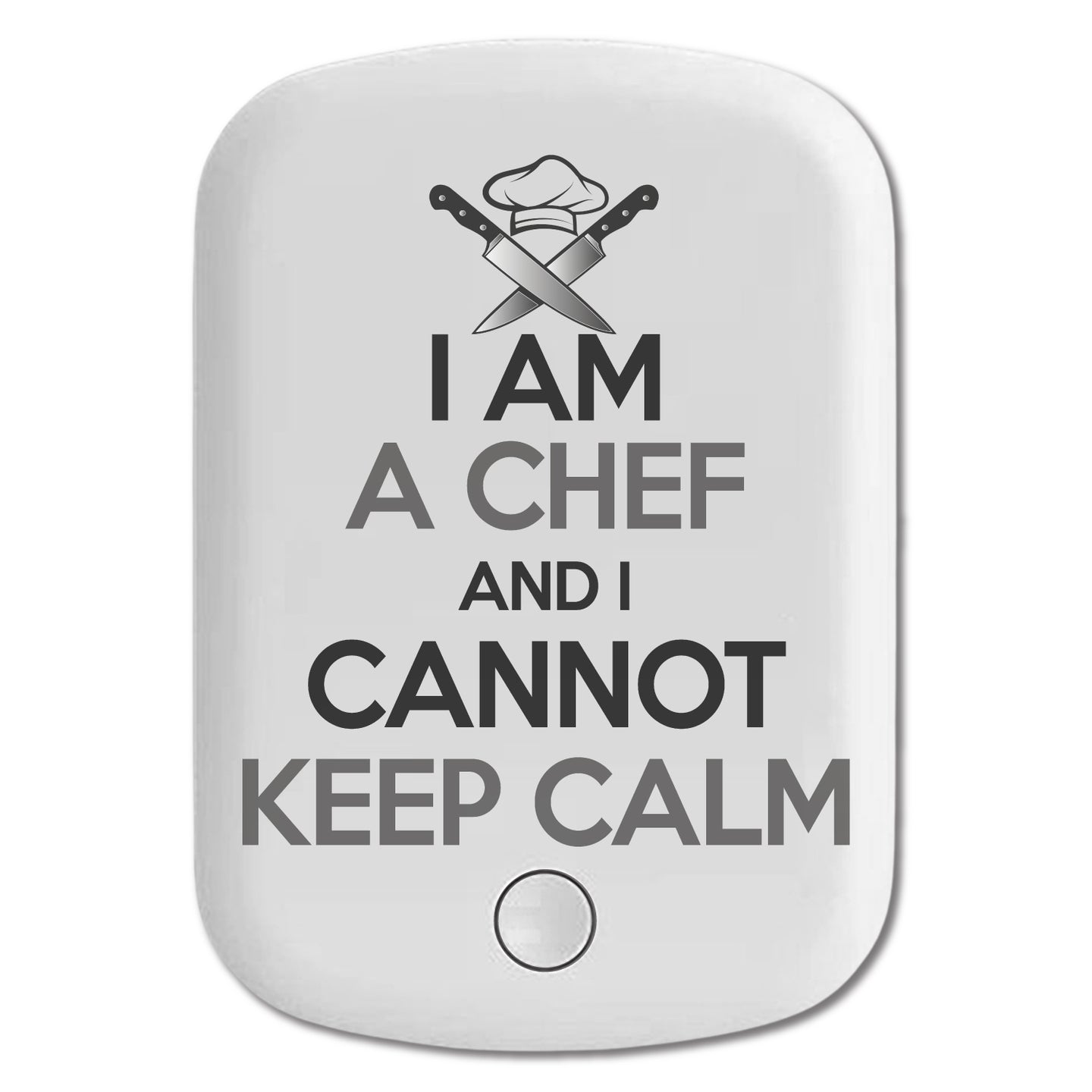 DistinctInk Magnetic Battery Pack, Wireless Portable Charger with USB-C Cable, Compatible with MagSafe iPhone 14 / 13 / 12 Series - I Am the Chef Cannot Keep Calm