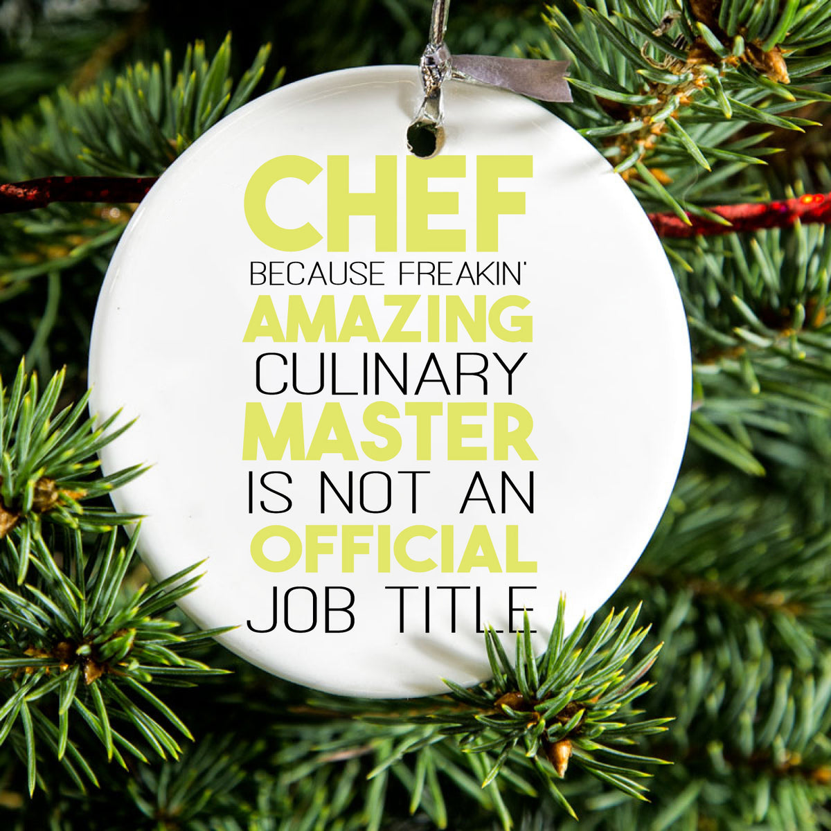 Chef Amazing Culinary Master Ceramic Ornament, view 2