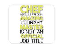 DistinctInk Custom Foam Rubber Mouse Pad - 1/4" Thick - Chef Amazing Culinary Master