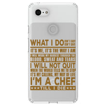 DistinctInk® Clear Shockproof Hybrid Case for Apple iPhone / Samsung Galaxy / Google Pixel - Chef - What I Do Isn't Easy