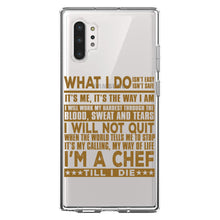 DistinctInk® Clear Shockproof Hybrid Case for Apple iPhone / Samsung Galaxy / Google Pixel - Chef - What I Do Isn't Easy