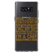 DistinctInk® Clear Shockproof Hybrid Case for Apple iPhone / Samsung Galaxy / Google Pixel - Chef - What I Do Isn't Easy