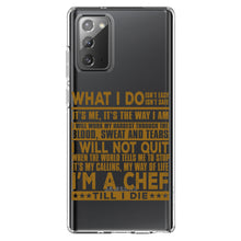 DistinctInk® Clear Shockproof Hybrid Case for Apple iPhone / Samsung Galaxy / Google Pixel - Chef - What I Do Isn't Easy