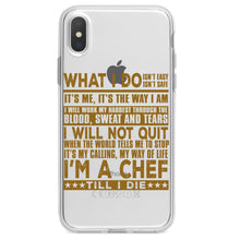 DistinctInk® Clear Shockproof Hybrid Case for Apple iPhone / Samsung Galaxy / Google Pixel - Chef - What I Do Isn't Easy