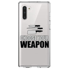 DistinctInk® Clear Shockproof Hybrid Case for Apple iPhone / Samsung Galaxy / Google Pixel - Choose Your Weapon - Chef Knives