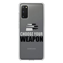 DistinctInk® Clear Shockproof Hybrid Case for Apple iPhone / Samsung Galaxy / Google Pixel - Choose Your Weapon - Chef Knives