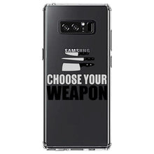 DistinctInk® Clear Shockproof Hybrid Case for Apple iPhone / Samsung Galaxy / Google Pixel - Choose Your Weapon - Chef Knives