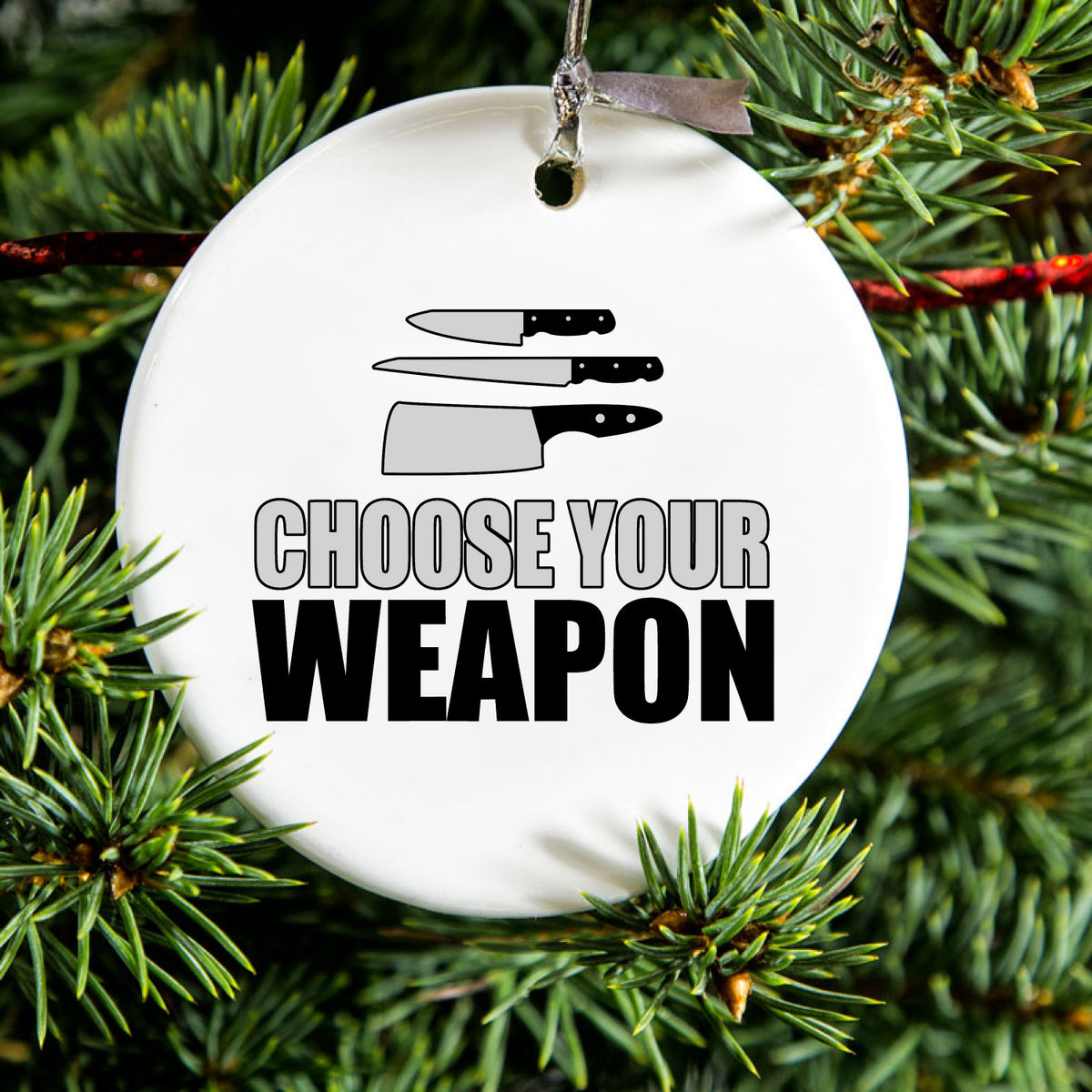 Chef Knives Ceramic Ornament, view 2