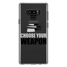 DistinctInk® Clear Shockproof Hybrid Case for Apple iPhone / Samsung Galaxy / Google Pixel - Choose Your Weapon - Chef Knives