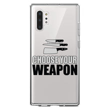 DistinctInk® Clear Shockproof Hybrid Case for Apple iPhone / Samsung Galaxy / Google Pixel - Choose Your Weapon - Chef Knives