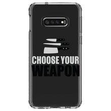 DistinctInk® Clear Shockproof Hybrid Case for Apple iPhone / Samsung Galaxy / Google Pixel - Choose Your Weapon - Chef Knives