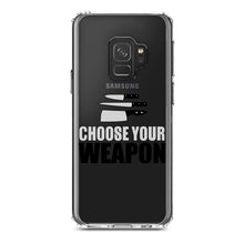 DistinctInk® Clear Shockproof Hybrid Case for Apple iPhone / Samsung Galaxy / Google Pixel - Choose Your Weapon - Chef Knives