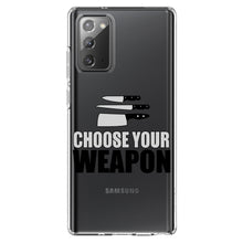 DistinctInk® Clear Shockproof Hybrid Case for Apple iPhone / Samsung Galaxy / Google Pixel - Choose Your Weapon - Chef Knives