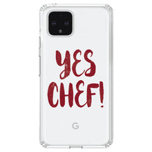 DistinctInk® Clear Shockproof Hybrid Case for Apple iPhone / Samsung Galaxy / Google Pixel - Yes Chef