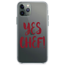 DistinctInk® Clear Shockproof Hybrid Case for Apple iPhone / Samsung Galaxy / Google Pixel - Yes Chef