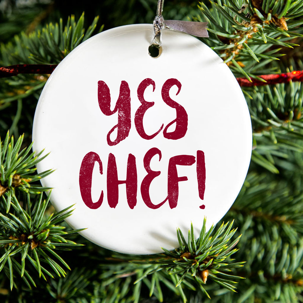 Yes Chef Ceramic Ornament, view 2