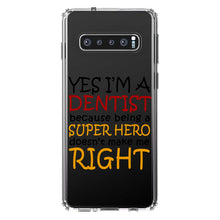 DistinctInk® Clear Shockproof Hybrid Case for Apple iPhone / Samsung Galaxy / Google Pixel - Yes I'm a Dentist Super Hero