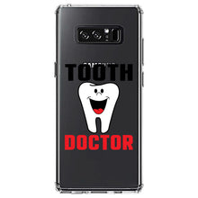 DistinctInk® Clear Shockproof Hybrid Case for Apple iPhone / Samsung Galaxy / Google Pixel - Tooth Doctor Dentist